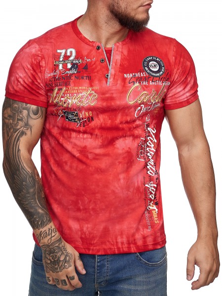 Herren T-Shirt Poloshirt Shirt Kurzarm Printshirt Polo Kurzarm 3DS8